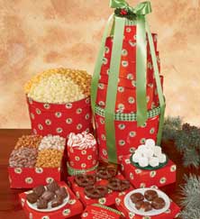Holly Dots Tin & Tower