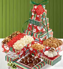 Popcorn Snowmen 5-Tier Tower