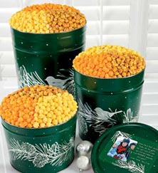 Snowy Pine Popcorn Tins