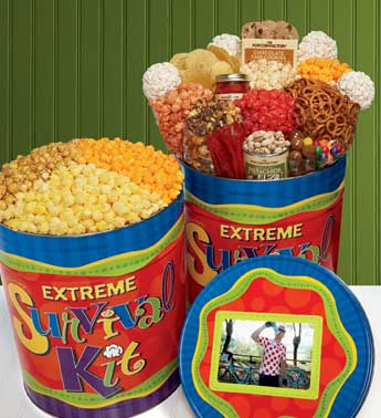 Extreme Survival Kit Snack Assortment & 3-Way Popcorn