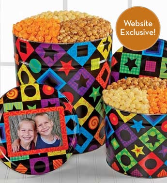 Color Blox Popcorn Tins